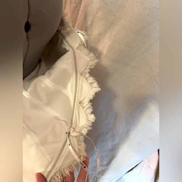 Tadashi Shoji ivory strapless size 6 100% crinkled silk chiffon formal dress - Picture 12 of 16